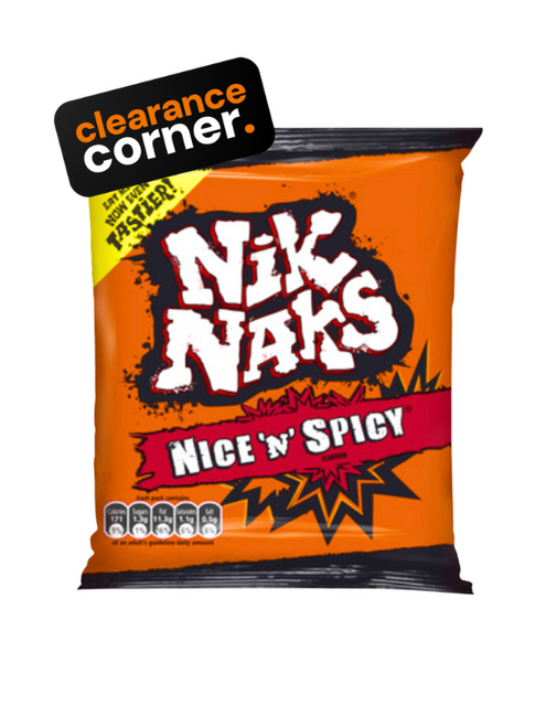 NikNaks Nice 'N' Spicy are crunchy corn snacks with bold, tangy, and spicy seasoning. Gluten-free, vegetarian, and perfect for snacking, lunchboxes, or sharing with friends. NikNaks Nice 'N' Spicy are crunchy corn snacks with bold, tangy, and spicy seasoning. Gluten-free, vegetarian, and perfect for snacking, lunchboxes, or sharing with friends.