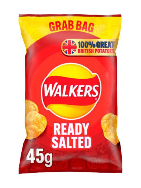 Walkers Ready Salted Grab Bag Crisps 45g x 32