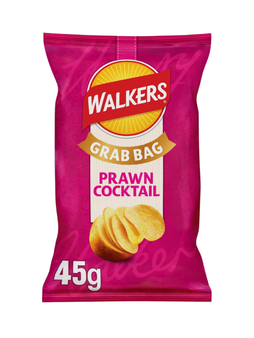 Walkers Prawn Cocktail Grab Bag Crisps - 32 x 45g