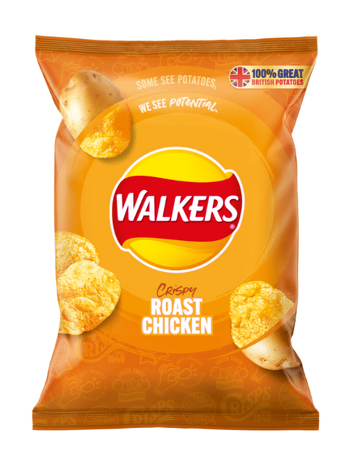Walkers Roast Chicken Crisps 32.5g x 32