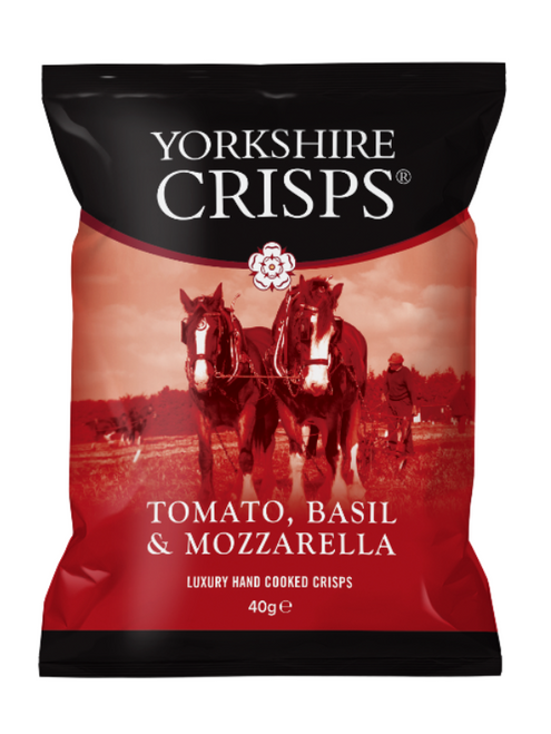 Yorkshire Crisps Bags - Tomato Basil & Mozzarella 40g x 24