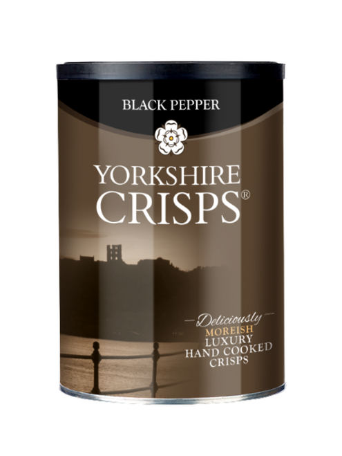 Hand‑cooked potato chips seasoned with natural black pepper — bold flavour, gluten‑free, contains milk.