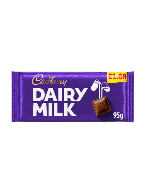 Cadbury Dairy Milk Block (Price Marked) 22 x 95g Cadbury Dairy Milk Block (Price Marked) 22 x 95g