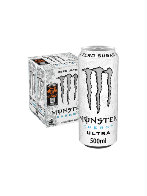 Monster Energy Ultra White 24 x 500 ml — crisp citrus flavour with Monster’s sugar-free Ultra blend. Zero sugar, low calorie, high caffeine. Large 24-pack case available. Monster Energy Ultra White 24 x 500 ml — crisp citrus flavour with Monster’s sugar-free Ultra blend. Zero sugar, low calorie, high caffeine. Large 24-pack case available.