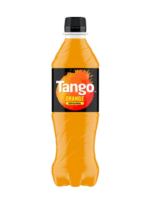 Tango Orange Bottles 24 × 500 ml — the original bold, tangy orange drink made with real fruit juice. Refreshing and full of flavour.