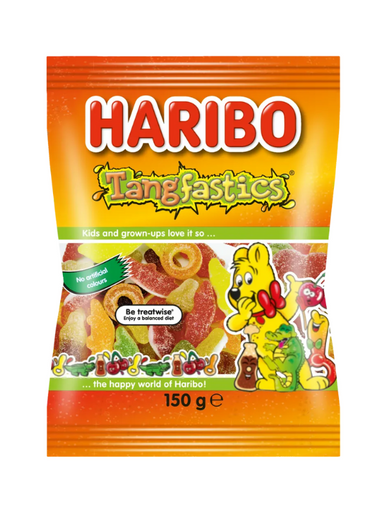 Haribo Tangfastics Sharing Bags 140g x 12 - JL Brooks