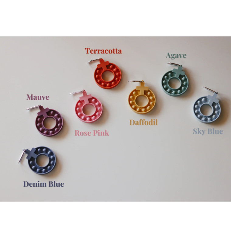 Decade Rosary Pop-it Keychain: Daffodil