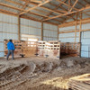 cowboy stall dividers during set up