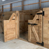 horse stall door gate made of white oak