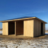 board and badden siding on horse shelter