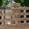 tack cabinet attached to fence panel
