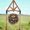 Custom farm sign made of white oak