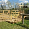 6 foot tall white oak round pen panels