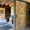 Swinging Split Board & Batten Barn Door w/ Hardware