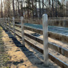 4 rail white oak fence
