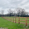 3 rail white oak fence