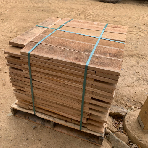 White oak cut off board ends on a pallet