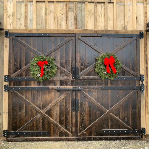 Two swinging barn doors