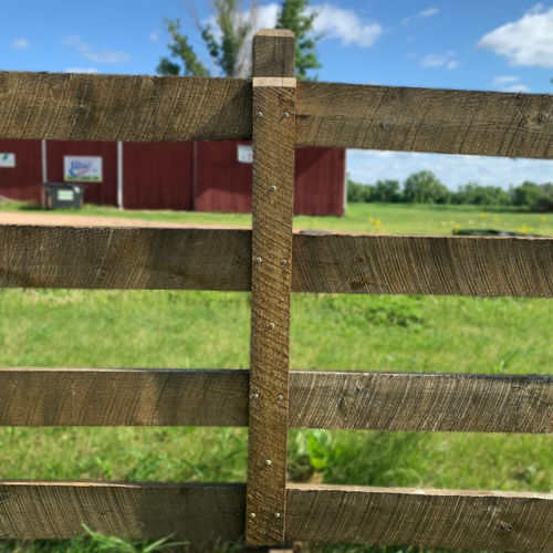 fencing face plate on wood fence