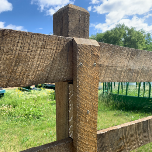 Fencing face plate for wooden horse fence