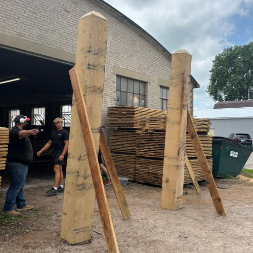 extra large white oak gate posts