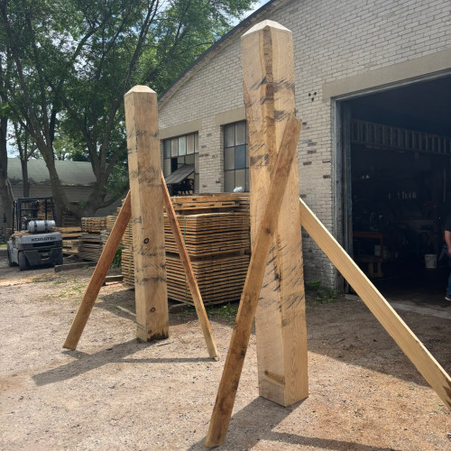 12"x12" white oak posts