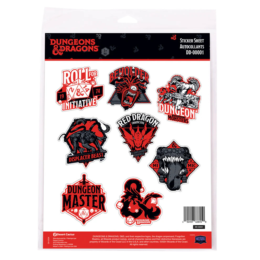 Stickers repositionnables - Dungeons & Dragons