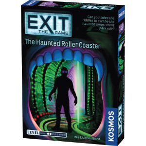 game box featuring series and instalment title and cover image of a figure in a haunted amusement park ride game box featuring series and instalment title and cover image of a figure in a haunted amusement park ride