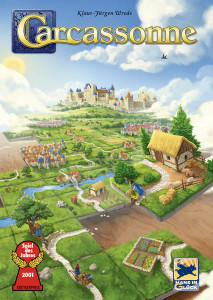 Board game box featuring game title and various landscape tiles being placed depicting southern France. Board game box featuring game title and various landscape tiles being placed depicting southern France.