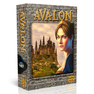 Board game box featuring game title and medieval woman and castle illustration. Board game box featuring game title and medieval woman and castle illustration.