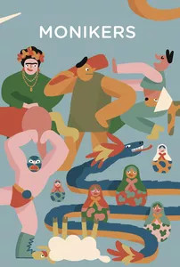 Board game box featuring game title and cartoon depictions of famous people.