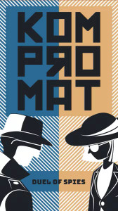 Board game box featuring game title and two spies facing each other.