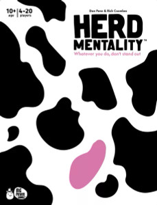 Board game box featuring game title and a cow print. Board game box featuring game title and a cow print.