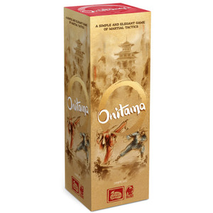 Tall board game box featuring game title and ink wash drawings.