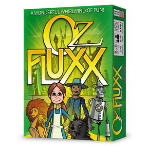 Light green board game box featuring game title and cartoon Wizard of Oz characters. Light green board game box featuring game title and cartoon Wizard of Oz characters.