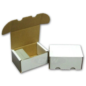 White card storage box with one row made from cardboard.