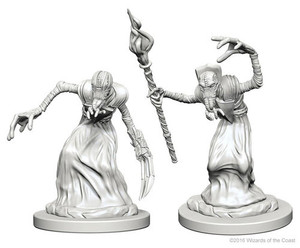Two unpainted Mindflayer miniatures on a white background. Two unpainted Mindflayer miniatures on a white background.