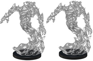 Two unpainted Medium Fire Elemental miniatures on a white background. Two unpainted Medium Fire Elemental miniatures on a white background.