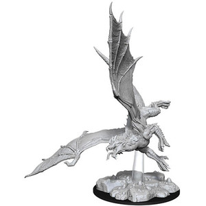 An unpainted Young Green Dragon miniature flying through the air on a white background. An unpainted Young Green Dragon miniature flying through the air on a white background.