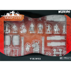An orange and black WizKids box featuring a window to see all of the included miniatures.