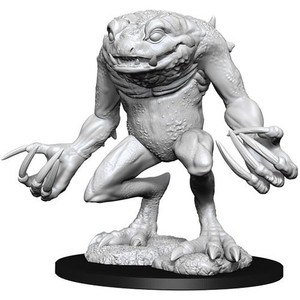 An unpainted Red Slaad miniature on a white background. An unpainted Red Slaad miniature on a white background.