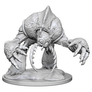 An unpainted umber hulk miniature on a white background. An unpainted umber hulk miniature on a white background.