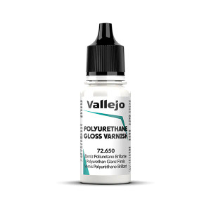 Vallejo Game Color paint bottle with product name printed on a white and green label. Vallejo Game Color paint bottle with product name printed on a white and green label.