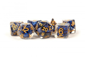 Metallic Dice Games - 7 Set RPG Dice - Resin - Pearl Royal Blue Metallic Dice Games - 7 Set RPG Dice - Resin - Pearl Royal Blue