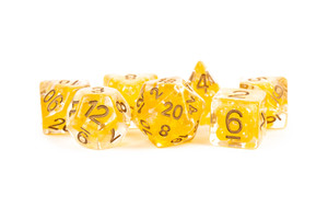 Metallic Dice Games - 7 Set RPG Dice - Resin - Pearl Citrine Metallic Dice Games - 7 Set RPG Dice - Resin - Pearl Citrine