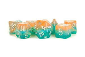 Metallic Dice Games - 7 Set RPG Dice - Resin - Layered Stardust Sunset Metallic Dice Games - 7 Set RPG Dice - Resin - Layered Stardust Sunset