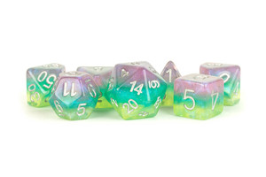 Metallic Dice Games - 7 Set RPG Dice - Resin - Layered Stardust Radiance Metallic Dice Games - 7 Set RPG Dice - Resin - Layered Stardust Radiance