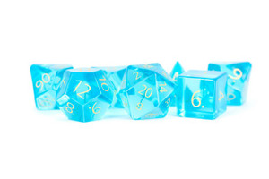 Metallic Dice Games - 7 Set RPG Dice - Stone - December Topaz