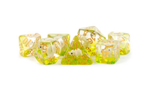 Metallic Dice Games - 7 Set RPG Dice - Resin - Elephant Metallic Dice Games - 7 Set RPG Dice - Resin - Elephant