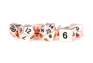 Metallic Dice Games - 7 Set RPG Dice - Metal - Copper Metallic Dice Games - 7 Set RPG Dice - Metal - Copper